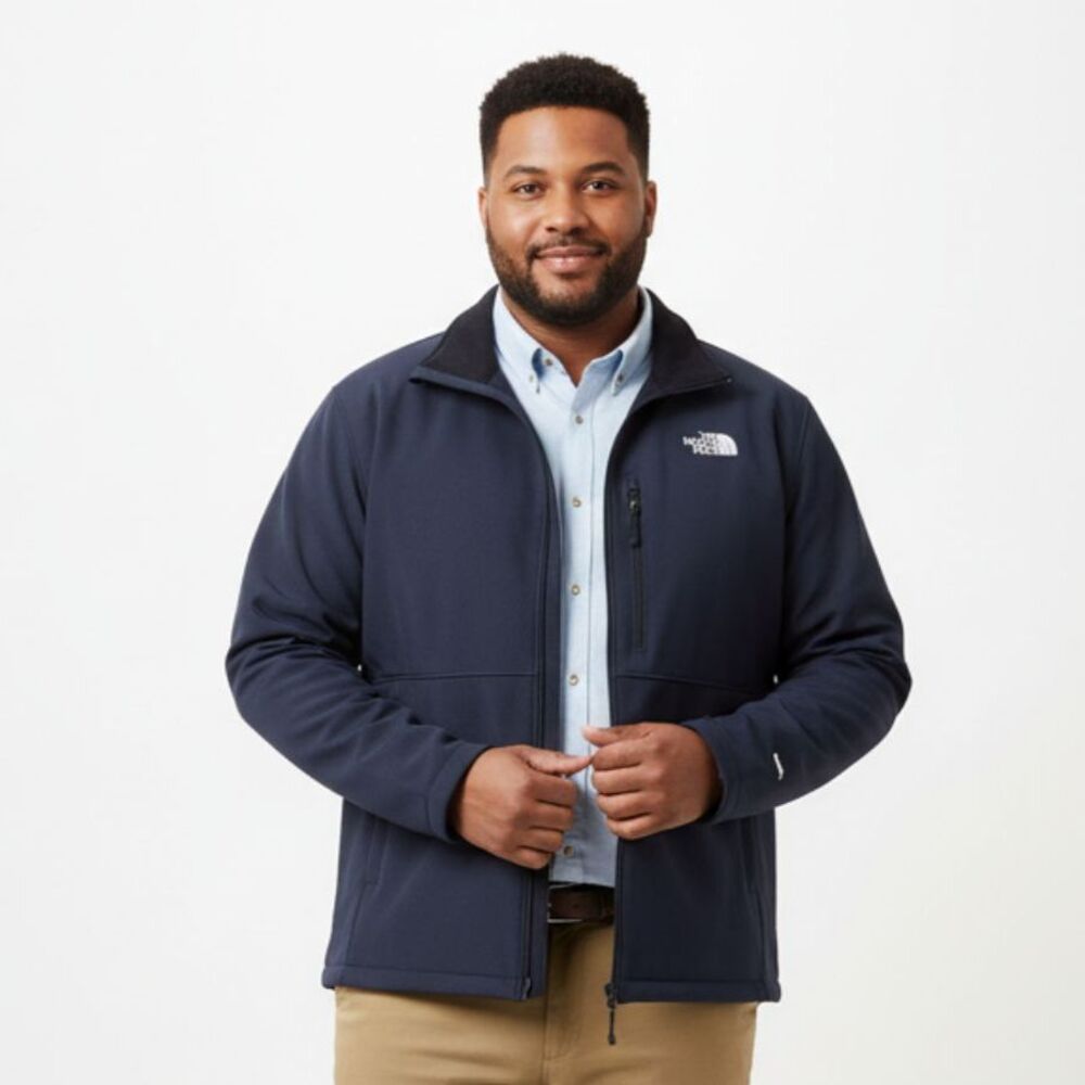 North Face Men's Gray Zip Long Sleeve Windwall Jacket XXL
